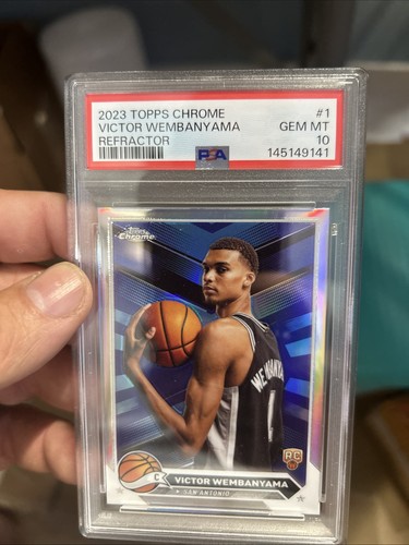 2023 Topps Chrome Victor Wembanyama Rookie Refractor PSA 10