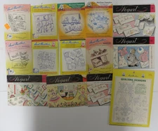 Vtg Lot AUNT MARTHA'S VOGART Hot Iron Embroidery Transfer Patterns Tea Towels