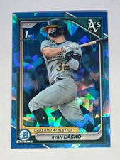 2024 Bowman Chrome Sapphire RYAN LASKO card #105 OAKLAND A's ATHLETICS