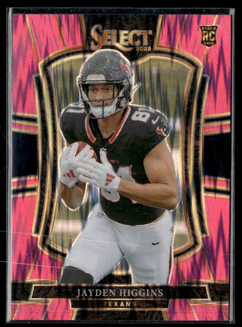 2025 Panini Select #136 Jayden Higgins Pink Prizm Shock