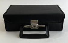 Vintage Black PVC Cassette Tape Storage Case Holder for 12
