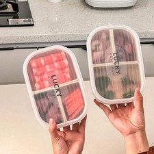 3-Compartment Food Storage Box for Fresh Keeping  Kitchen Organizer