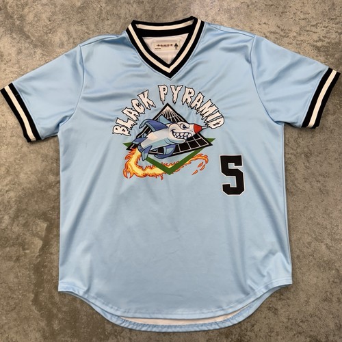 Black Pyramid jersey mens 2XL XXL baseball y2k streetwear hip hop shirt