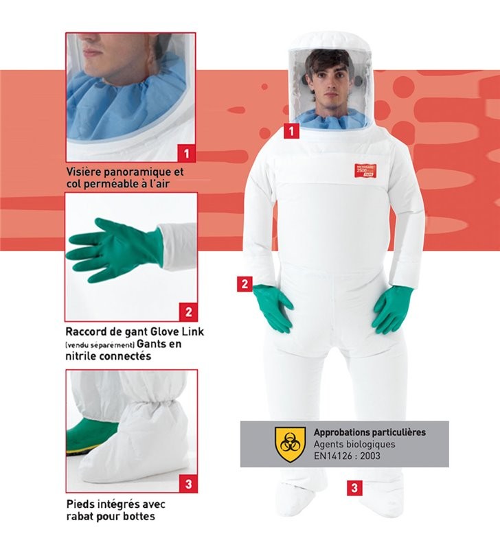 Combinaison MICROGARD 2500 PLUS lot de 5 pour manipulation solvant - 3