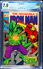 IRON MAN #9 (1969) CGC 7.0🔥HULK vs IRON MAN!!🔥MARVEL GEM SLAB!