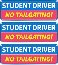 3PCS No Tailgating Student Driver Magnet for Car, Reflective Removable Car Bu...