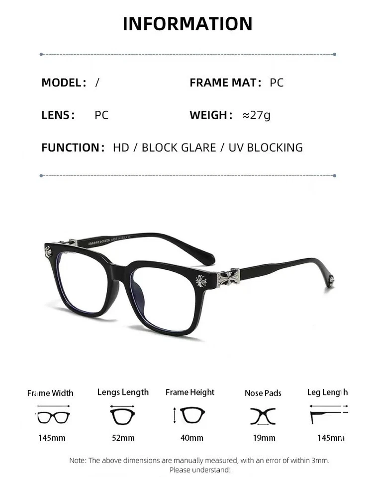 Gafas estilo corazones cromados - Gafas | Monturas de lujo negras y plateadas Foto 2 de 4