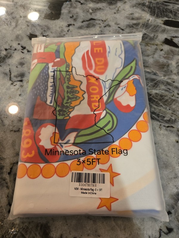 Old Style Minnesota Flag,   3 x 5 durable new in package