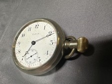 Elgin Pocket Watch Model 335, 17J 18s Sidewinder c1898 Missing Crystal