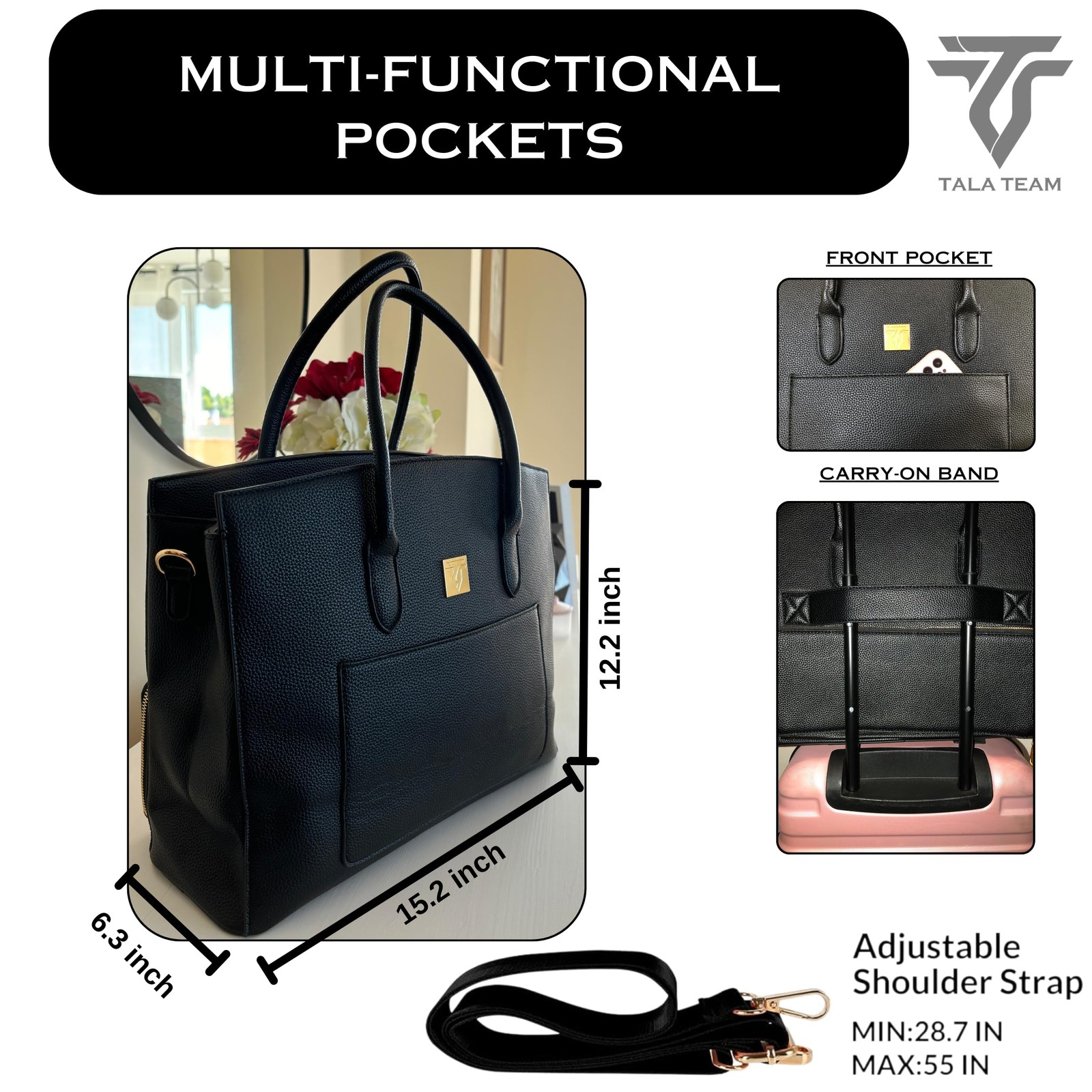 Tala Team Tote Bag For Women with Insulated Lunch Compartment - Bolsos Para M...