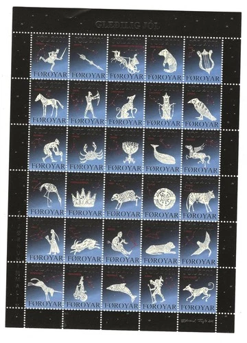 Faroe Islands  Christmas 2001 Sheet NH