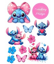 Lilo & Stitch Essbar Tortenaufleger Torte Geburstag Zuckermasse +NAME
