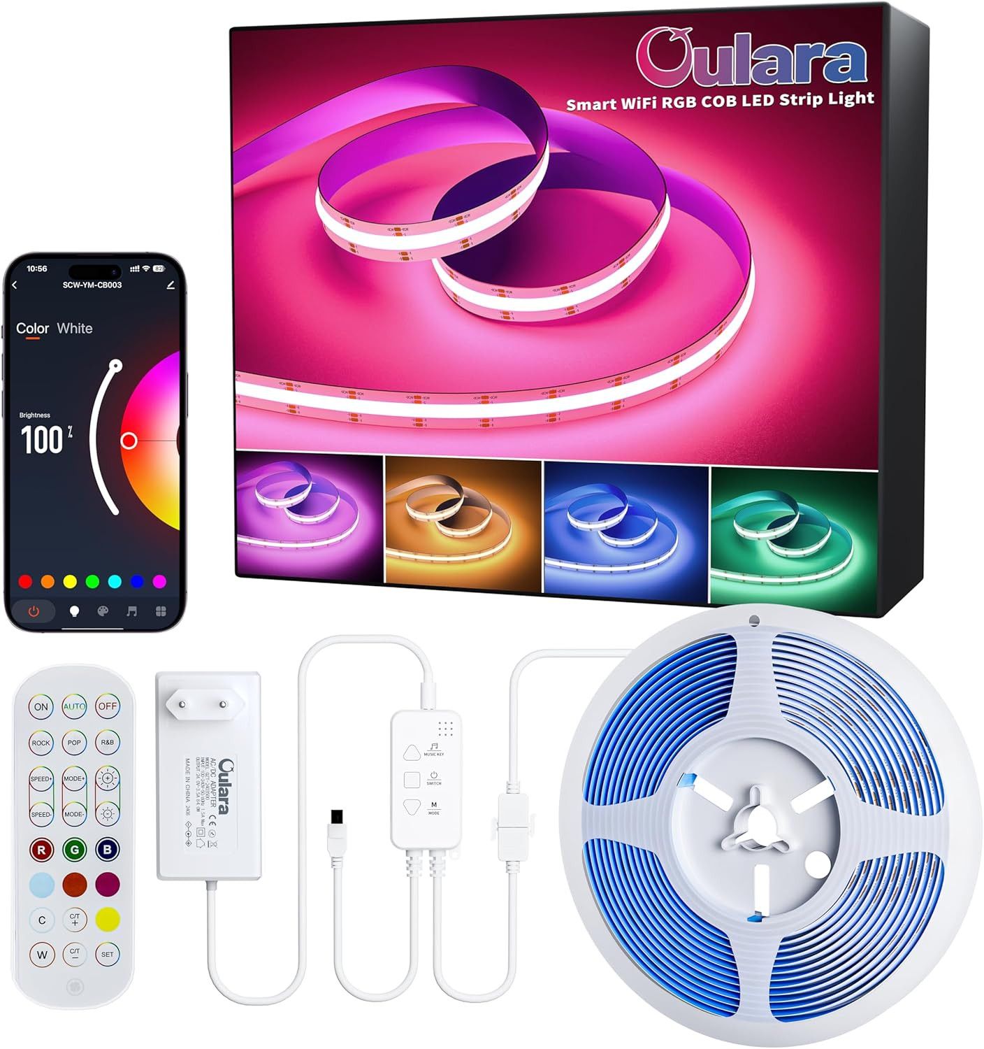 Striscia LED RGB COB 10 Metri - Luce Soffusa per Casa Smart WiFi