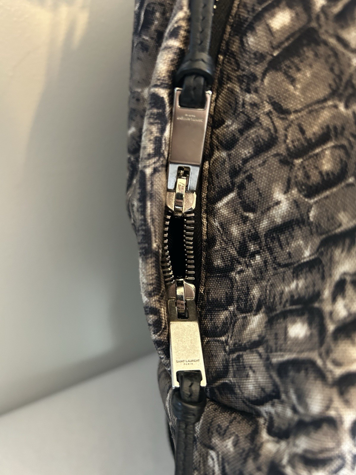 Saint Laurent Paris Backpack Python Pattern Rare … - image 5