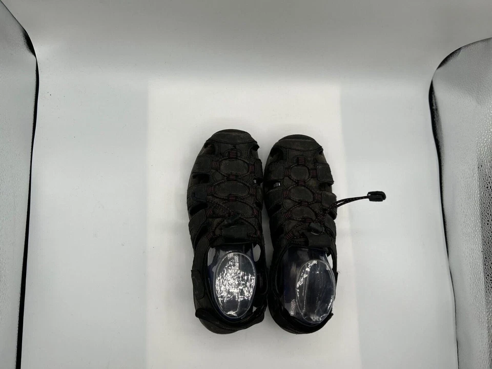 Khombu Ashley Active Sandal Women's Sz 9 Black Leather Drawstring Comfort - Image 3 of 4