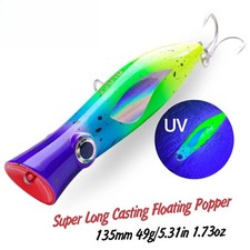 New Fishing Lures 49g Topwater Floating Surface Bait With Treble Hooks Big Mouth