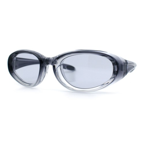 Ovale abgeschrägte dicke Kunststoff Y2K sportliche modische Sonnenbrille - Bild 12 von 33