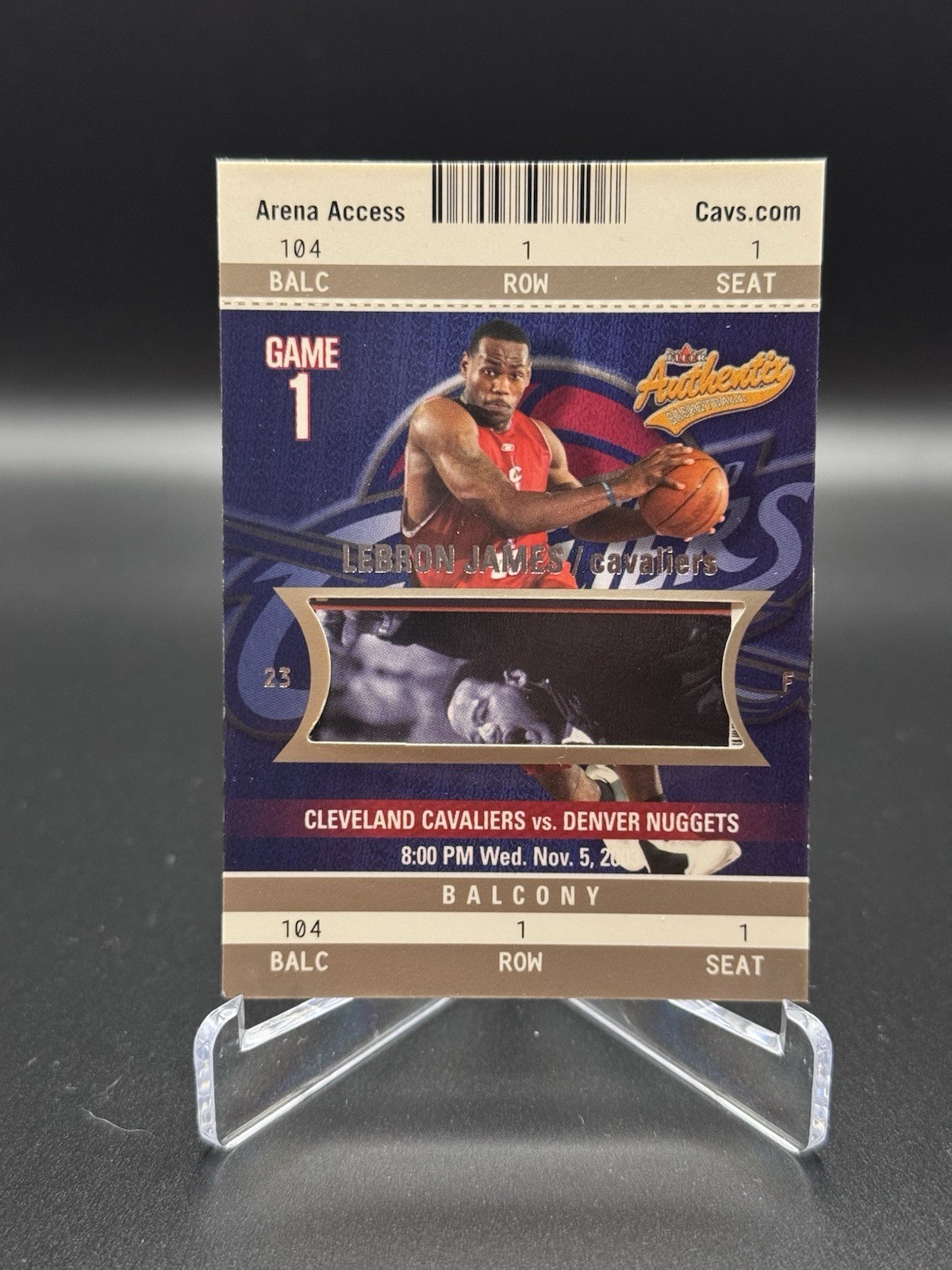 2003-04 Fleer Authentix - Rookie Authentix LeBron James #104 Balcony /250 (RC)