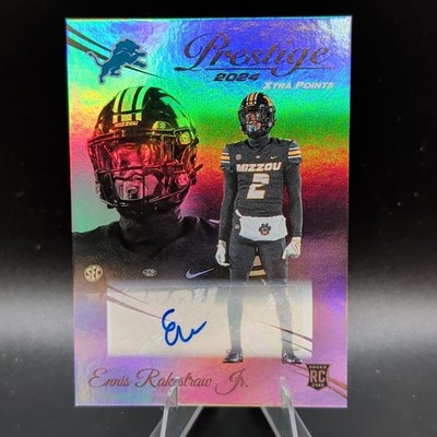 2024 Panini Prestige Ennis Rakestraw Jr. RC Auto Xtra Points #323 Lions Holo