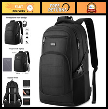 Lightweight Laptop Backpack with USB Charging Port, School Work Bag for 15.6"
