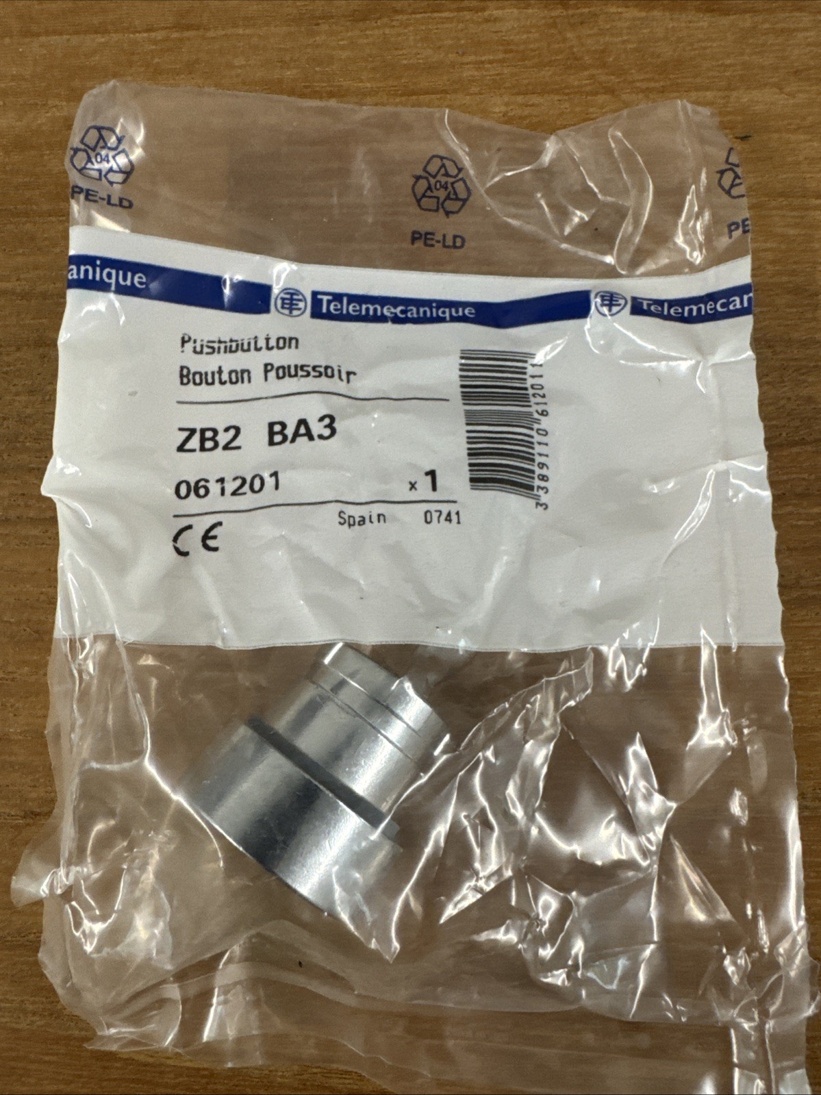 TELEMECANIQUE ZB2-BA3 22mm Pushbutton Actuator - Green