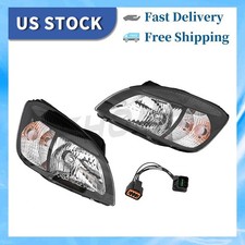 Pair Black Housing Clear Front Driving Headlight Lamps For 2006-08 Kia Rio 5