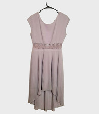 Urban Outfitters Kimchi Blue Dress Women 6 Lace Pleated Hi Lo Open Back Lavender