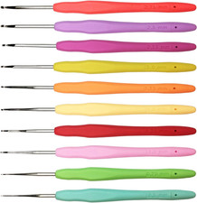 Set of 10 Small Crochet Hooks, Sizes 0.5Mm to 2.75Mm