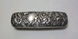 Sterling Silver Antique #212 REPOUSSE  Victorian Clothes Brush 5" 73 Gram 19th C