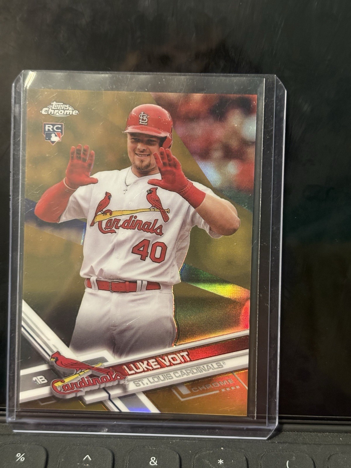 Topps Chrome Update Luke Voit #HMT36 Gold Refractor Rookie Cardinals /50 2017