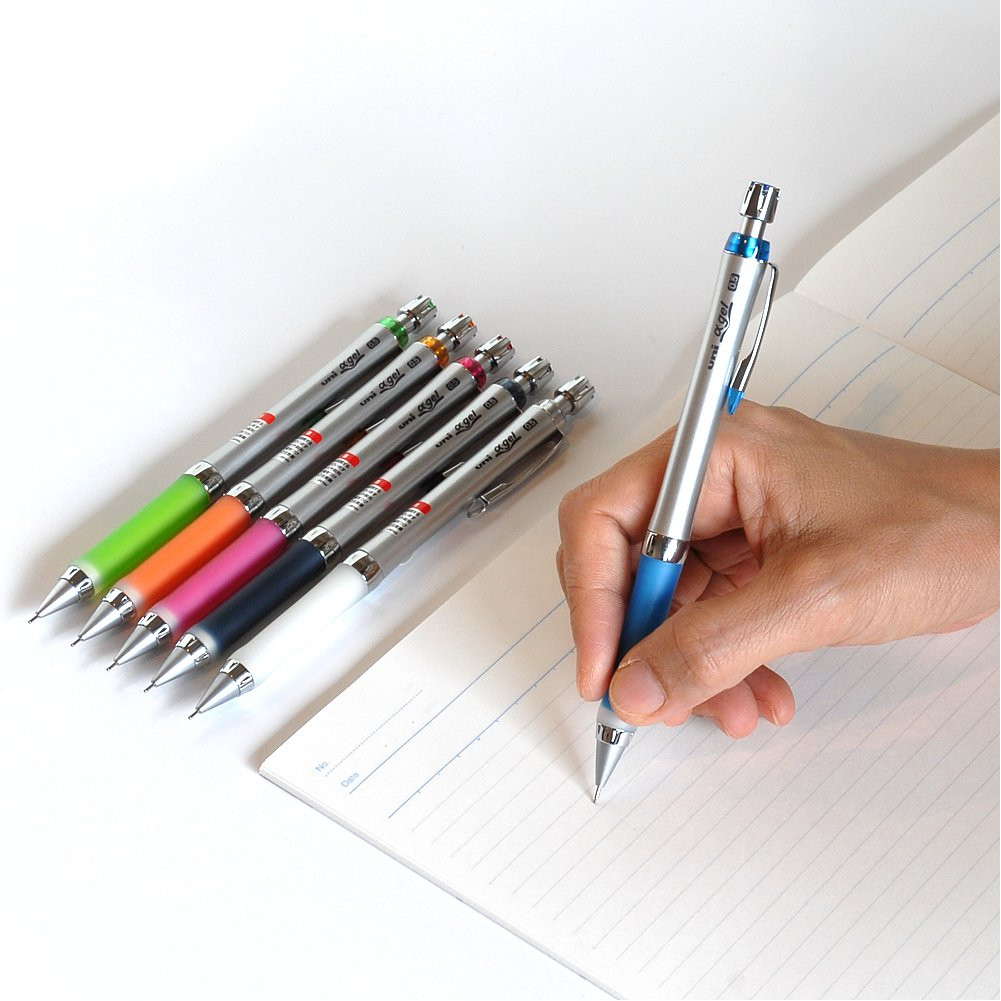 Alpha Gel 0.5mm Slim Writing Instrument with Shock Absorbing Grip White