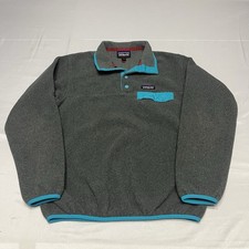 Vintage Patagonia Synchilla Snap-T Fleece Pullover Women  s S Gray Sweater
