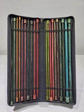 10 pr Knitter's Pride Dreamz Wood Single Point Needle Set 14" w/Case, US sz 4-15