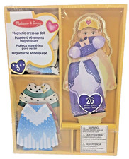 Melissa Doug ELISE magnetic dress-up Doll wood NEW in Package 26 pieces