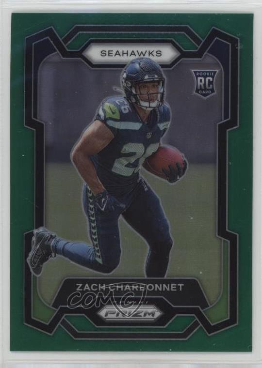 2023 Panini Prizm Rookies Green Prizm Zach Charbonnet #392 17dt