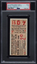 1914 World Series GAME 2 Braves vs A’s Ticket Stub Ed Plank DEBUT PSA 3 VG POP 2