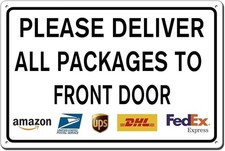Please Deliver All Packages to Front Door one size, Deliveries To