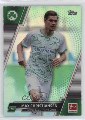 2021-22 Topps Bundesliga Aqua Foil 21/199 Max Christiansen #87 Rookie RC 1bl9