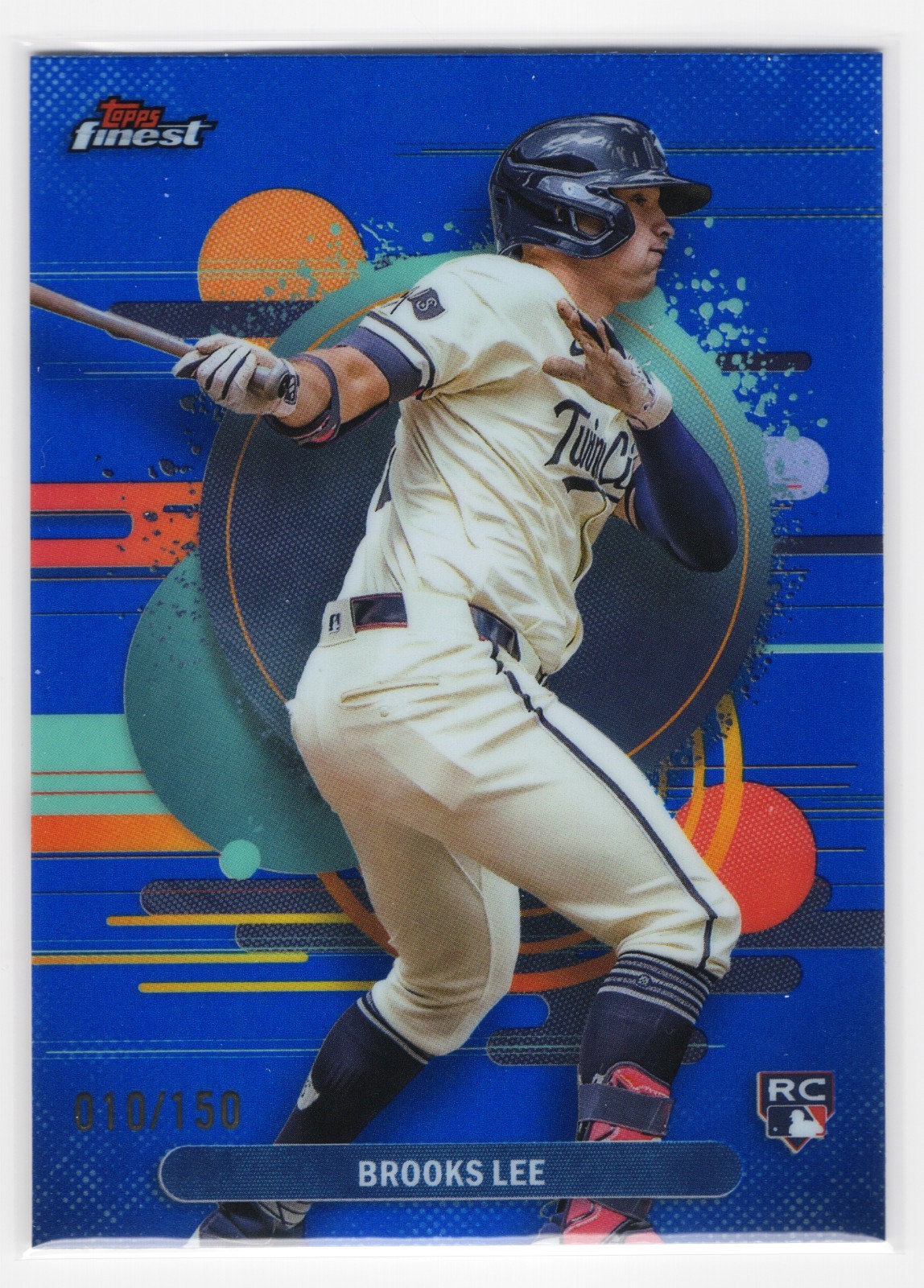 2025 Topps Finest - Uncommon Brooks Lee #163 Blue Refractor /150 (RC)