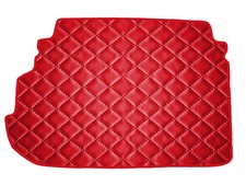 &Ouml;ko Leder Kofferraumteppich f&uuml;r Mercedes CL C215 coupe 1999-2006, Rot x14 Rand