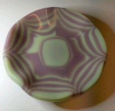  ️ Handcrafted Glass Plate   Lilac & Cream ...