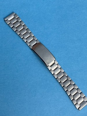 Vintage Coffin Link Stainless Steel Men's Watch Bracelet 18 mm | eBay