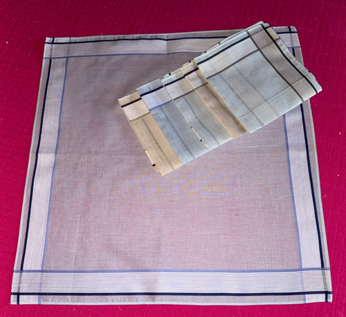 6 mouchoirs vintage neufs pur fil de coton 41 cm x 41 cm - Imagen 4 de 6