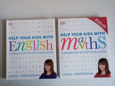 HELP YOUR KIDS WITH ENGLISH PLUS MATHS BY CAROL VORDERMAN. NEW 