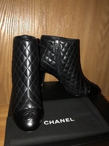 chanel quilted booties