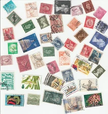 Mixed lot of used worldwide stamps, off paper, some previous hinged (lot O)