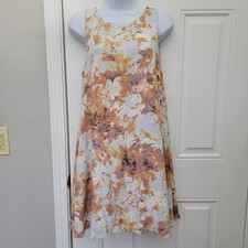 Altar'd State Sleeveless Lined Open Back A Line Dress Abstract Watercolor Size M