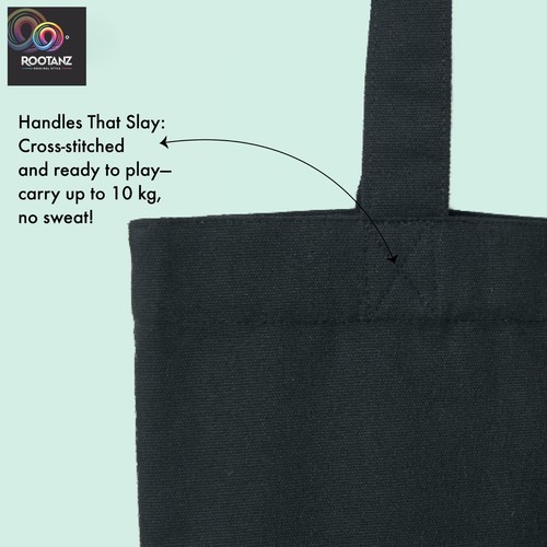 Tote Bag with Zip Canvas | Black or White Colour | Printed | Eco Bag - 2 for £20 - Picture 15 of 64