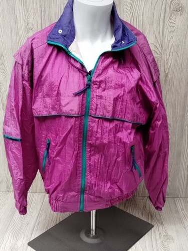 Vintage Pro Spirit Windbreaker Full Zip Langarm Jacke Damen Größe L Retro