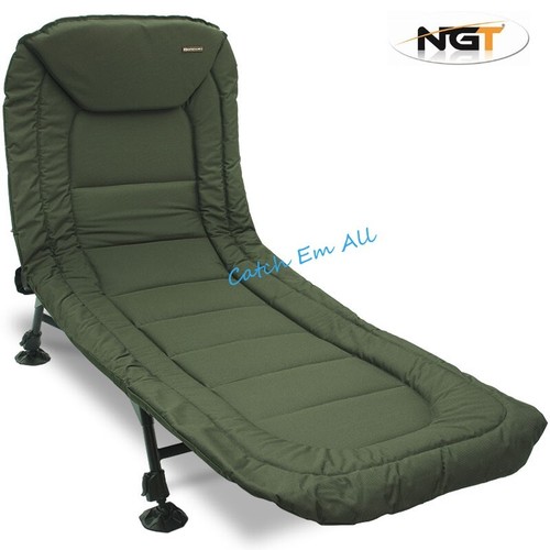 NGT Specimen Bedchair 6 Leg Recliner Lightweight Carp Fishing Bed Chair